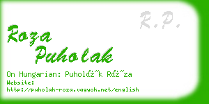 roza puholak business card